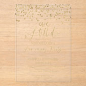 Stijlvol doen we nog steeds bruiloft gelofte verni acryl uitnodigingen (Voorkant)