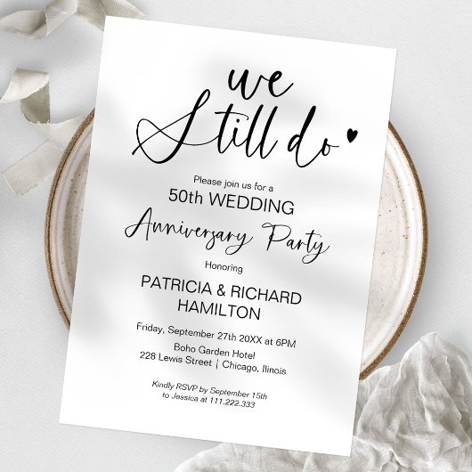 Stijlvol doen we nog steeds bruiloft gelofte verni kaart