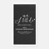 Stijlvol doen we nog steeds bruiloft gelofte verni servet (Voorkant)