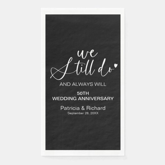 Stijlvol doen we nog steeds bruiloft gelofte verni servet (Voorkant)