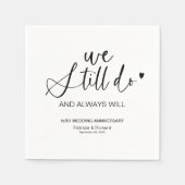 Stijlvol doen we nog steeds bruiloft gelofte verni servet (Voorkant)