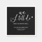 Stijlvol doen we nog steeds bruiloft gelofte verni servet (Voorkant)