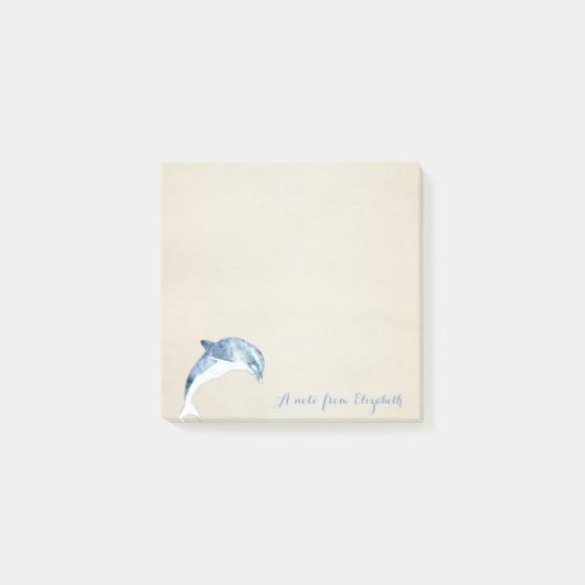 Stijlvol, dolfijn, persoonlijk post-it® notes (Voorkant)