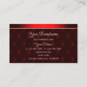 Stijlvol Donker Rood met Monogram Professional Mod Visitekaartje (Achterkant)