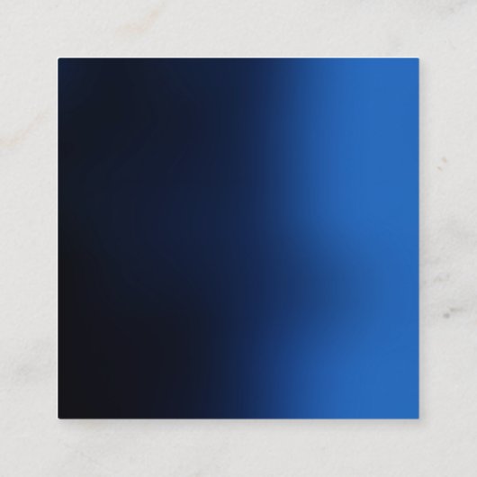 Stijlvol donkerblauw modern vierkante visitekaartje (Achterkant)