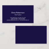Stijlvol, donkerblauw Visitekaartje met blauwe kaa (Voorkant / Achterkant)