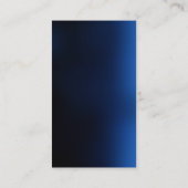 Stijlvol donkerblauw zwart, modern visitekaartje (Achterkant)