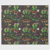 Stijlvol donkergrijs Trend Sixty Seven / 67 Cadeaupapier (Vlak)