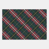 Stijlvol, donkerrood en groen patroonpatroon inpakpapier vel (Voorkant 3)