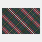 Stijlvol, donkerrood en groen patroonpatroon inpakpapier vel (Voorkant)