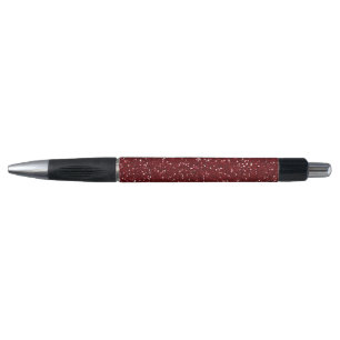 Stijlvol donkerrood glitter pen