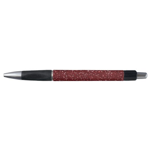 Stijlvol donkerrood glitter pen (Voorkant)