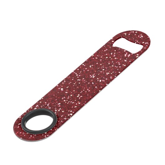Stijlvol donkerrood glitter speed flessenopener (Achterkant Gekanteld)
