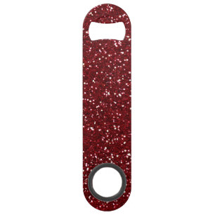 Stijlvol donkerrood glitter speed flessenopener