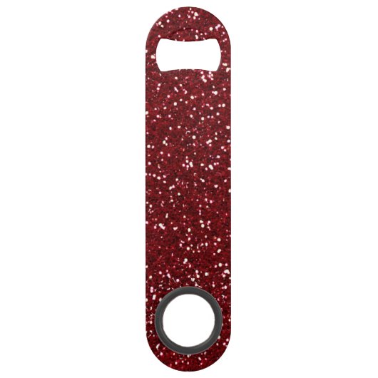 Stijlvol donkerrood glitter speed flessenopener (Voorkant)