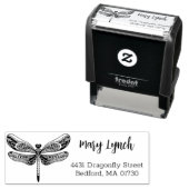 Stijlvol Dragonfly retouradres Zelfinktende Stempel (In situ)