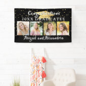 Stijlvol dubbel Afstuderen Afstudeerder 4 Foto Spandoek (Insitu)