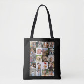 Stijlvol dubbelzijdig 20-fotocollage tote bag (Voorkant)
