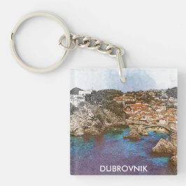 Stijlvol Dubrovnik Kroatië Reizen Kust Uitzicht Sleutelhanger