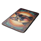 Stijlvol Duits Herder Hond Kleurrijk Lijst Badmat (Gekanteld)