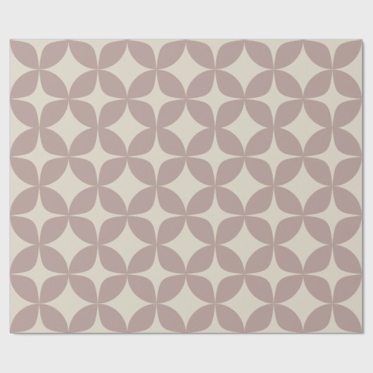 Stijlvol Dusty Mauve Geometric Shapes Pattern Chic Cadeaupapier (Vlak)