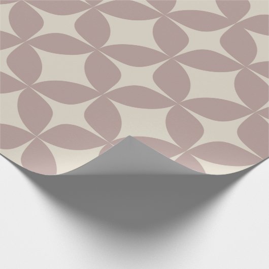 Stijlvol Dusty Mauve Geometric Shapes Pattern Chic Cadeaupapier (Hoek)