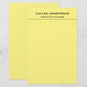 Stijlvol Eenvoudig Eenvoudig Professionele Lichtge Briefpapier (Voorkant / Achterkant)