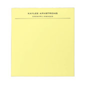 Stijlvol Eenvoudig Eenvoudig Professionele Lichtge Notitieblok (Voorkant)