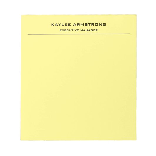 Stijlvol Eenvoudig Eenvoudig Professionele Lichtge Notitieblok (Voorkant)