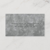 Stijlvol eenvoudig grijs patroon visitekaartje (Achterkant)