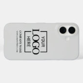 Stijlvol Eenvoudig Grijs Zakelijk Bedrijfslogo App Case-Mate iPhone Case (Achterkant (horizontaal))