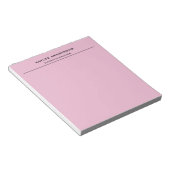 Stijlvol Eenvoudig Licht Roze Professioneel Notitieblok (Schuin)