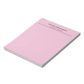 Stijlvol Eenvoudig Licht Roze Professioneel Notitieblok (Linkerzijde)