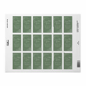 Stijlvol eenvoudig minimaal Elegant modern salie g Etiket (Full Sheet)