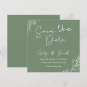 Stijlvol eenvoudig minimaal Elegant modern salie g Kaart (Voorkant / Achterkant)