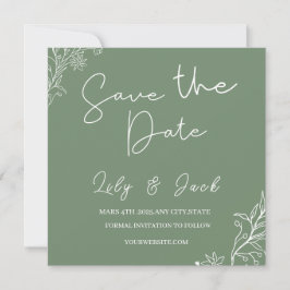 Stijlvol eenvoudig minimaal Elegant modern salie g Kaart