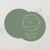 Stijlvol eenvoudig minimaal Elegant modern salie g Kaart (Voorkant / Achterkant)