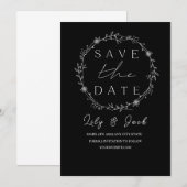 Stijlvol eenvoudig minimaal Elegant modern Save The Date (Voorkant / Achterkant)