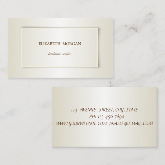 Stijlvol, eenvoudig, minimalistisch visitekaartje (Voorkant / Achterkant)