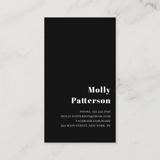 Stijlvol eenvoudig modern Afstudeerder Foto Name A Visitekaartje (Achterkant)