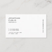 Stijlvol, eenvoudig, modern, minimalistisch ellega visitekaartje (Achterkant)