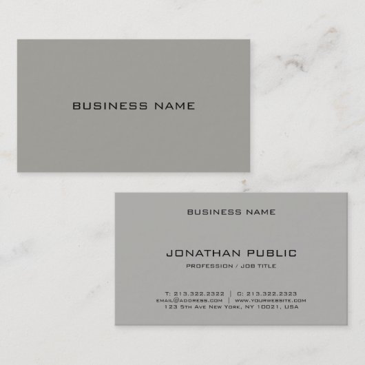 Stijlvol eenvoudig ontwerp Modern Sjabloon Profess Visitekaartje (Voorkant / Achterkant)