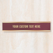 Stijlvol Eenvoudig Ontwerp Uw Aangepaste Tekst Hie Deurbordje (Voorkant)