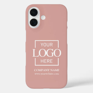 Stijlvol Eenvoudig Roze Zakelijk Bedrijfslogo Appl iPhone 16 Hoesje