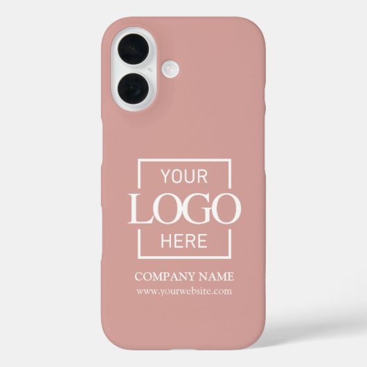 Stijlvol Eenvoudig Roze Zakelijk Bedrijfslogo Appl Case-Mate iPhone Case (Achterkant)