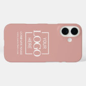 Stijlvol Eenvoudig Roze Zakelijk Bedrijfslogo Appl Case-Mate iPhone Case (Achterkant (horizontaal))