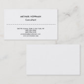 Stijlvol, eenvoudig, schoon wit visitekaartje (Voorkant / Achterkant)