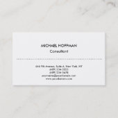 Stijlvol, eenvoudig, schoon wit visitekaartje (Voorkant)