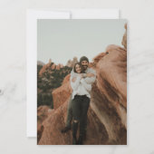 Stijlvol, eenvoudig, volledig, dubbelzijdig save the date (Achterkant)