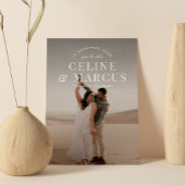 Stijlvol, eenvoudig, volledig, dubbelzijdig, wit save the date